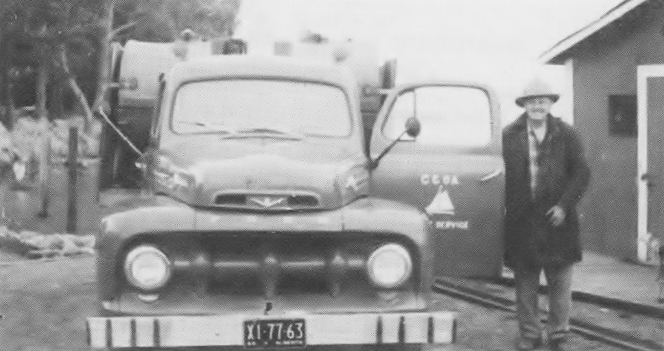 Vintage photo of Chestermere's Fire Truck