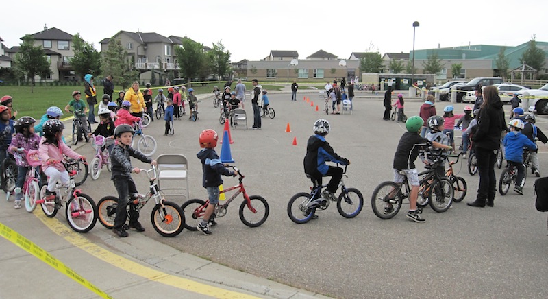 Chestermere's Bike Rodeo participants