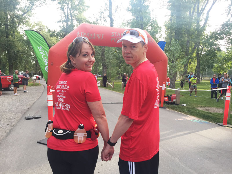 Chestermere Couple run their 75th Marathon