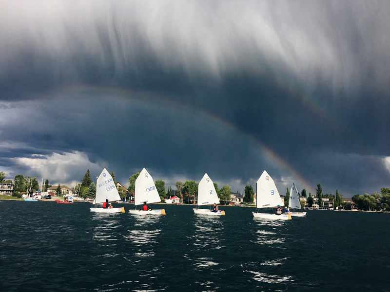 Storm over yacht club
