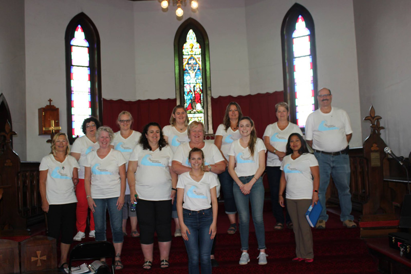 local chior group photo in church