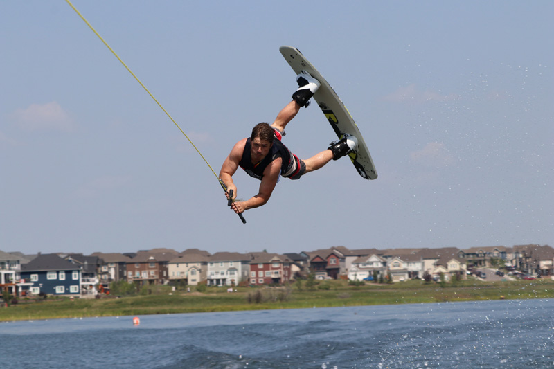 water fest wake boarder in air