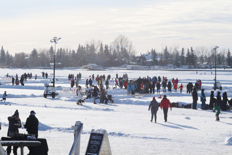 pond hockey deck level over view shot-extra