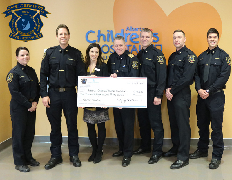 Chestermere Fire Services donate $10,000 to Alberta Children’s Hospital pic 1