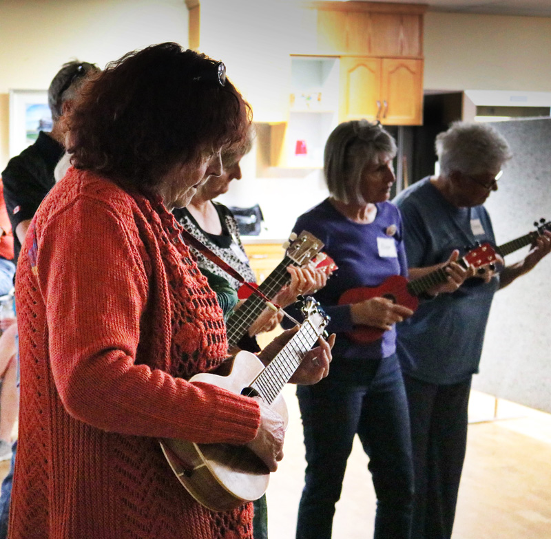 Seniors showcasing their ukulele skills with try-it-out workshop pic 2x