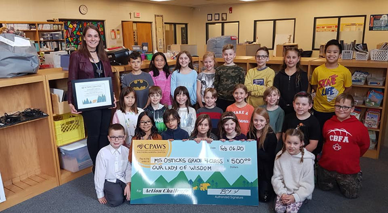 Our Lady of Wisdom grade fours awarded the Action Challenge grand prize for classroom environmental initiatives pic 1