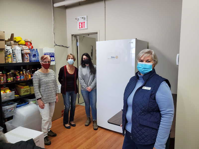 Rotary Club of Chestermere donates new freezer to Chestermere Food Bank pic 1