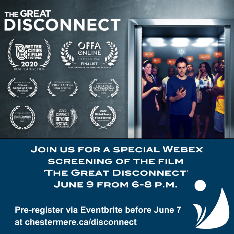 seniors Webex screening 'The Great Disconnect' social post