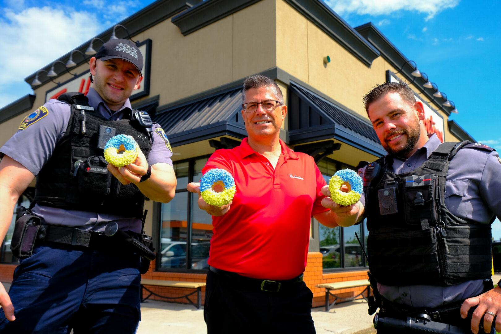 Chestermere Municipal enforcement and Tim Horton’s raise more than $2,000 in the Support for Ukraine campaign