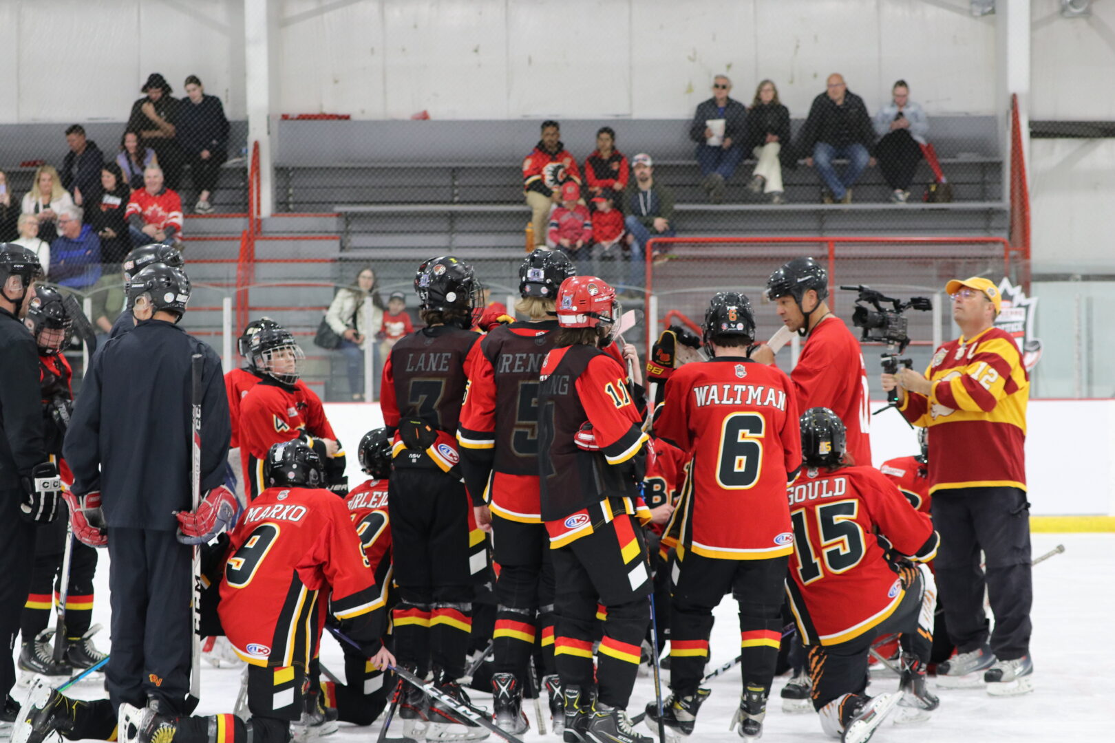 Hockey legend joins Bow Valley Flames at Chestermere practice pic 2