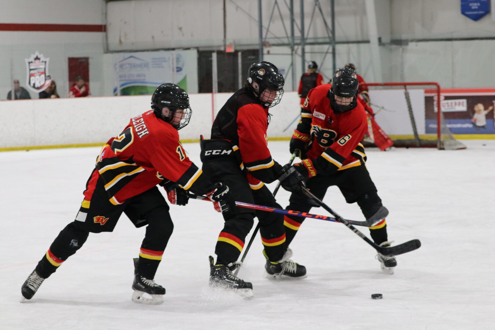Bow Valley Flames win the chance to practice with long-time Calgary Flame pic 2