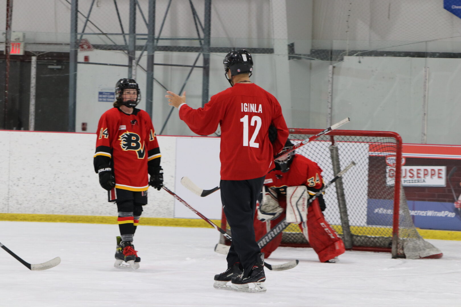 Bow Valley Flames win the chance to practice with long-time Calgary Flame pic 3